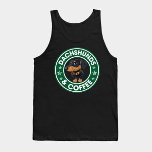 Dachshunds And Coffee Tank Top